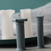creative 3d roman column candle mold diy silicone resin casting mold making diy homemade beeswax candles bath bomb soap crafts