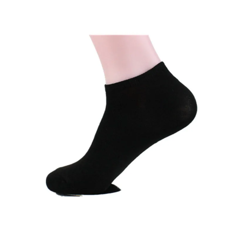 Women &amp Men Cotton Fiber Invisible Socks Casual Thin Breathable Anti-Bacterial Spring Summer Man Black Short 10 Pairs/Lot | Мужская