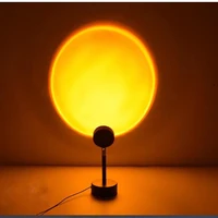 Sunset Projector Lamp Rainbow Atmosphere LED Night Light Used for Home Bedroom Coffee Shop Background Wall Decoration Table Lamp