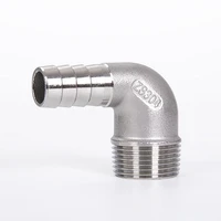 18 2 bsp male thread x barb hose tail 304 stainless steel elbow water pipe fitting ss304 reducer pagoda joint connector