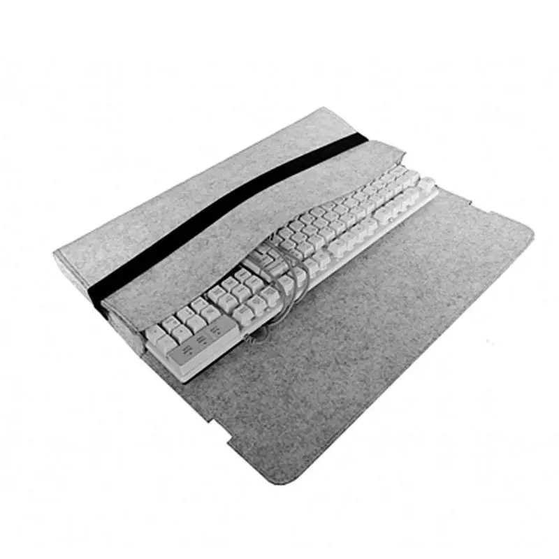 Portable Storage Organizer Felt Durable Pouch Dust Proof Mechanical Keyboard Bag for 61/ 68/ 87/ 104 Keys C26