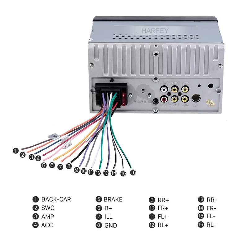 Harfey 7 &quotУниверсальный 2 din Bluetooth Автомобильный мультимедийный плеер сенсорный