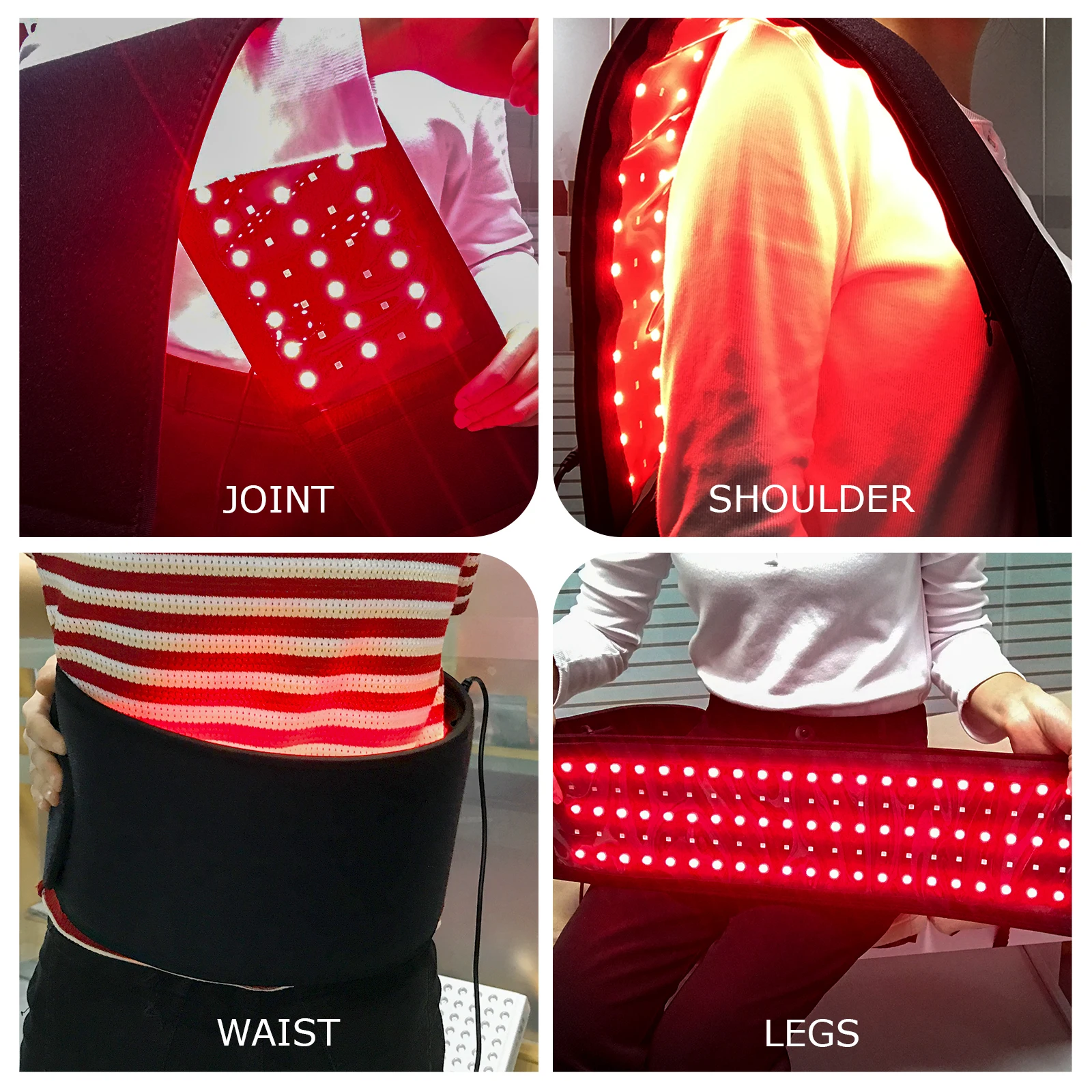 Red Light Therapy Belt Massage Pad Low Frequency Massage Gun Waist Pack Massages Pillow For Chair Back Device Dos Cape Pain Body
