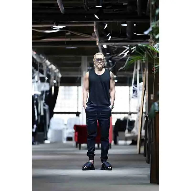 

Men's new solid color lace up three-dimensional pocket closing foot trend casual pants small leg pants hip hop Street large