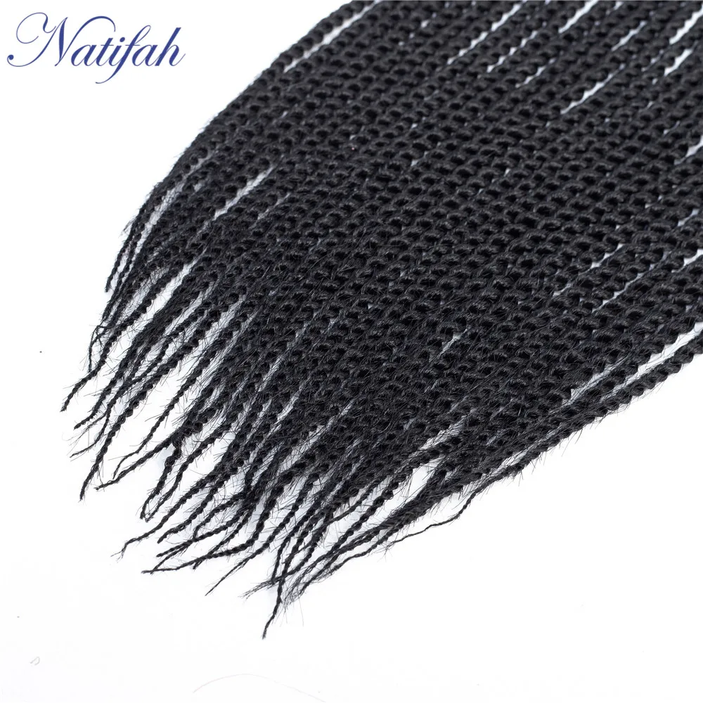 Natifah Сенегальские закрученные волосы плетеные косички 18 дюймов синтетические