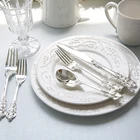 Набор столовых приборов столовая посуда в ретро стиле, серебряные столовые приборы, 1 шт., вилка, десерт, кофе, кухонная чайная ложка