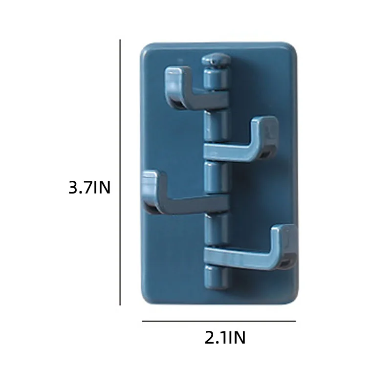 Adjustable Rotating Hook Multifunction Keychain Glasses Sundries Door Wall Hanging Home Bathroom Storage Hanger Rack | Дом и сад