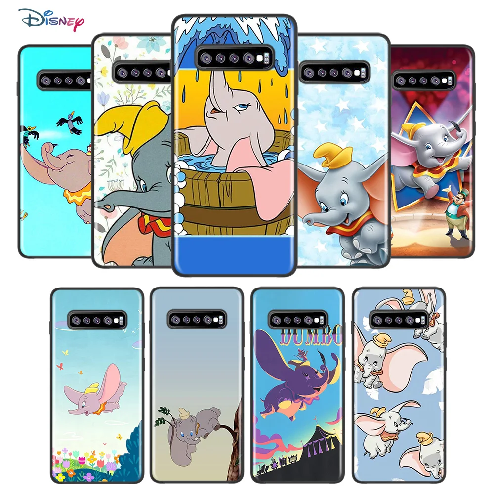 

Disney Cartoon Animation Dumbo For Samsung Galaxy S21 S20 FE Ultra S10 Lite S9 S8 Plus S7 S6 Soft TPU Silicone Black Phone Case