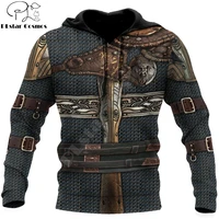 vikings chain armor 3d printing mens hoodie unisex cosplay hoodies sweatshirt autumn streetwear casual jacket tracksuit kj743