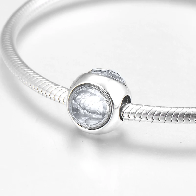 Горячая распродажа Сияющих кубического циркония Естественная магия 925 Стерлинговое серебро Бусы Кристальные водяные капли Подходят для браслетов LYNACCS Charms Изготовление ювелирных изделий.