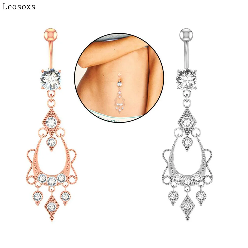 

Leosoxs 1piece Hot sale new navel ring creative umbilical button umbilical ring puncture jewelry hot sale belly ring