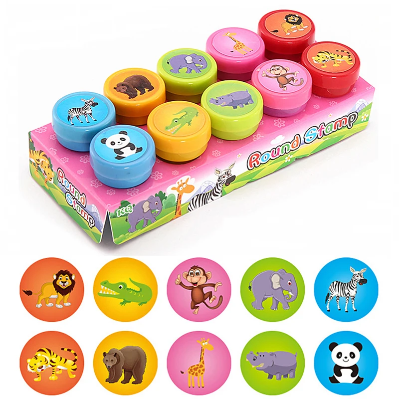 Для детей возрастом 10 шт./компл. марки игрушка с изображением мультипликационных