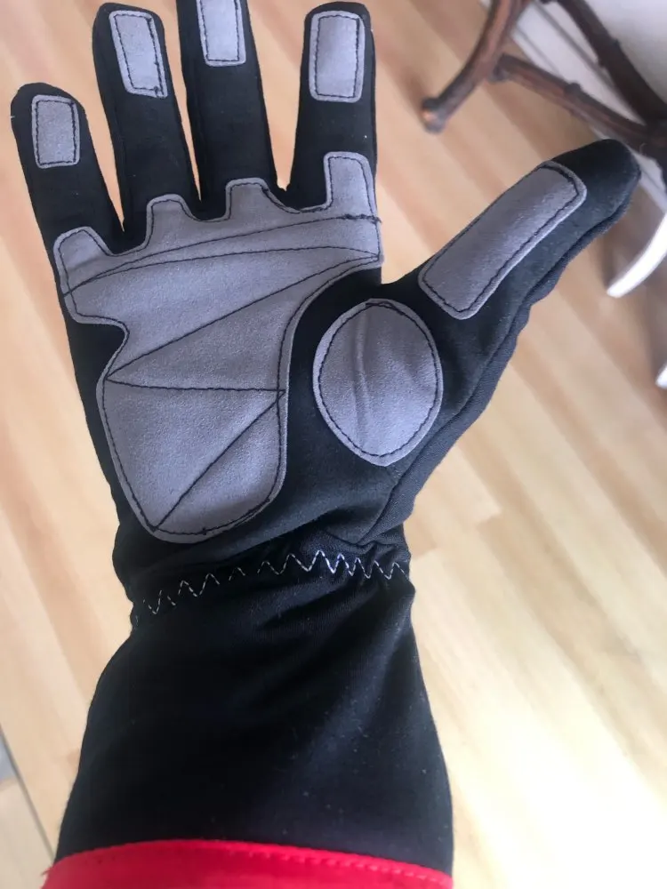 2016car racing gloves polyester leate long finger fit men and women size M L XL. |