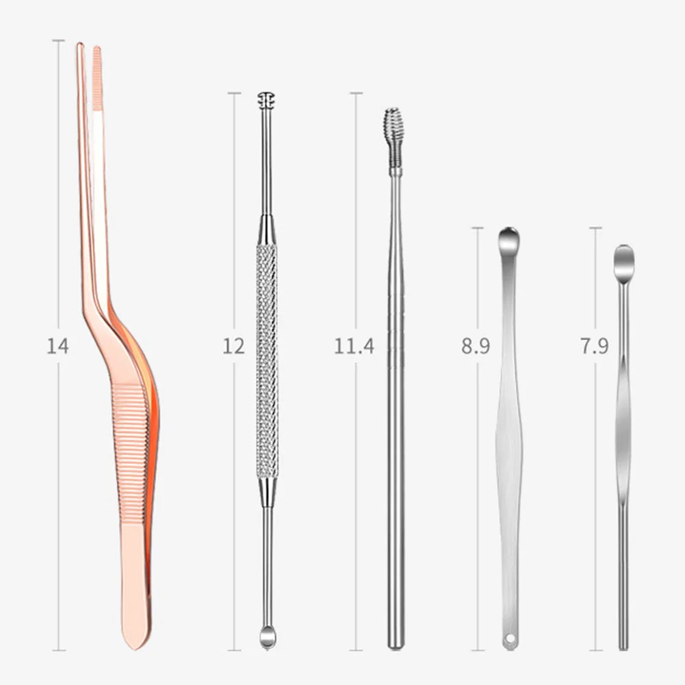 9 шт. профессиональные спиральные ушные палочки из нержавеющей стали ложка для