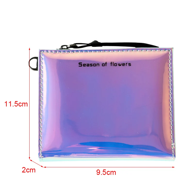 

Fashion Small Wallet Women Short Wristlet Thin Purses Ladies Money Bag Korean Female Holographic Wallet 2020 Walet Slim Vallet
