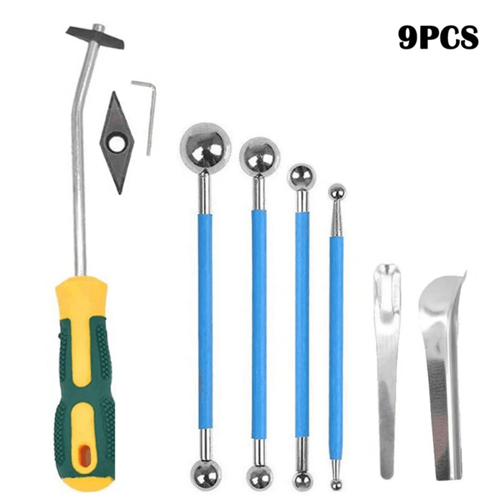

9pcs Filling And Caulking Kit Grout Removal Tool Tile Floor Seam Repair Tools For Construction Workers Clean The Wall 225x30mm