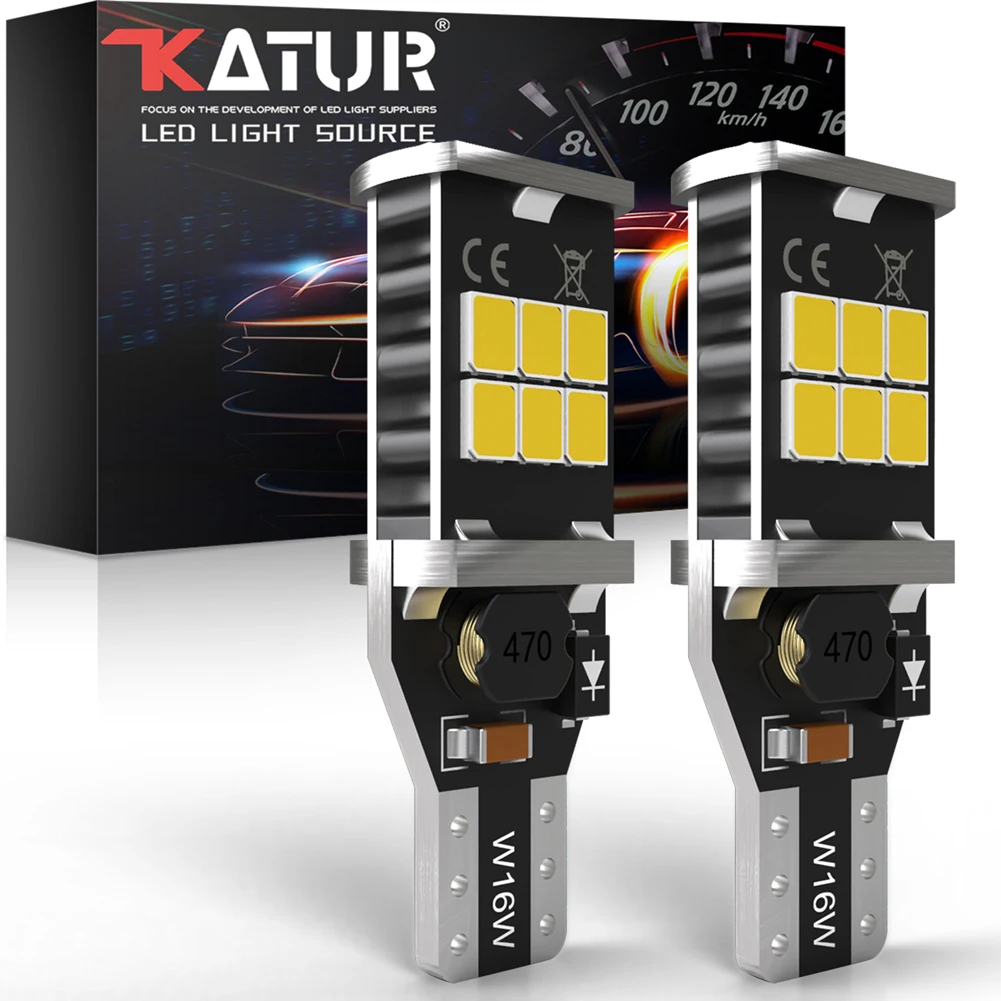 2Pcs T15 W16W LED Canbus Error Free Car Reverse Lights 921 912 Bulb AUTO Signal Lamp 6000K White for BMW VW Ford Lada Audi | Автомобили и