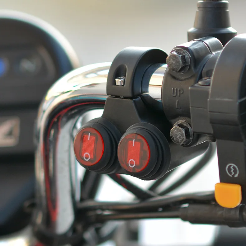 

DC 12V мотоциклов переключатель с двумя пуговицами ремонт 2 Way ATV Алюминий сплав крепление на руль