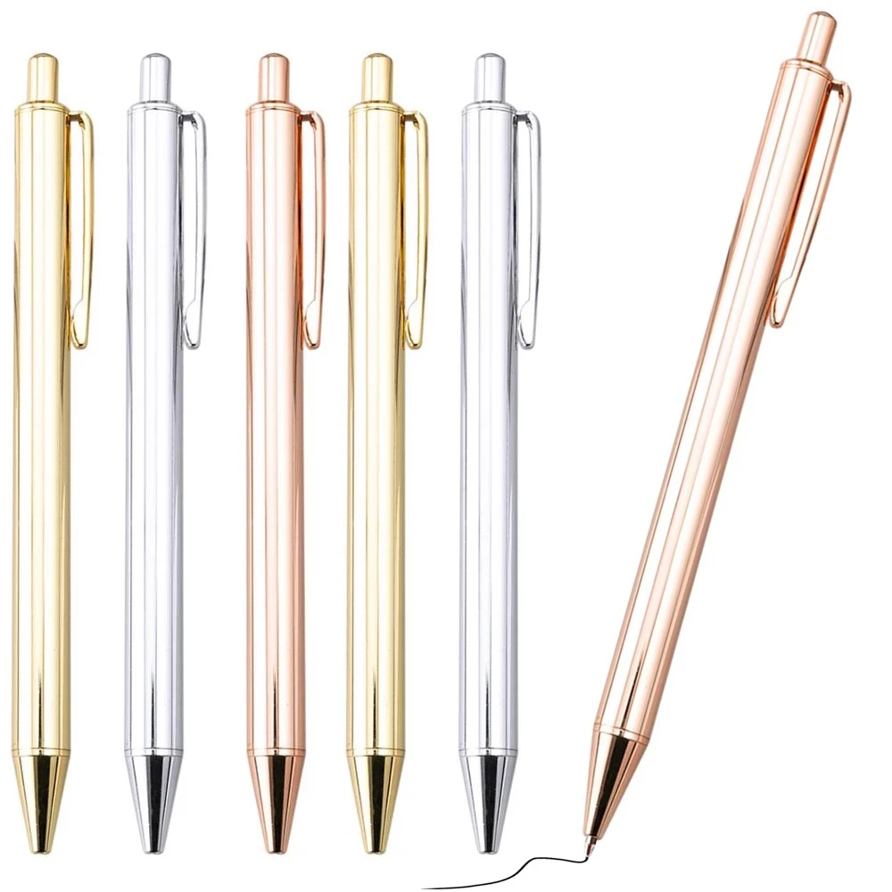 

Металлическая Выдвижная шариковая ручка, 10 шт., хороший подарок для бизнеса, офиса, студентов, учителей, свадеб, коммерческих и школьных канц...