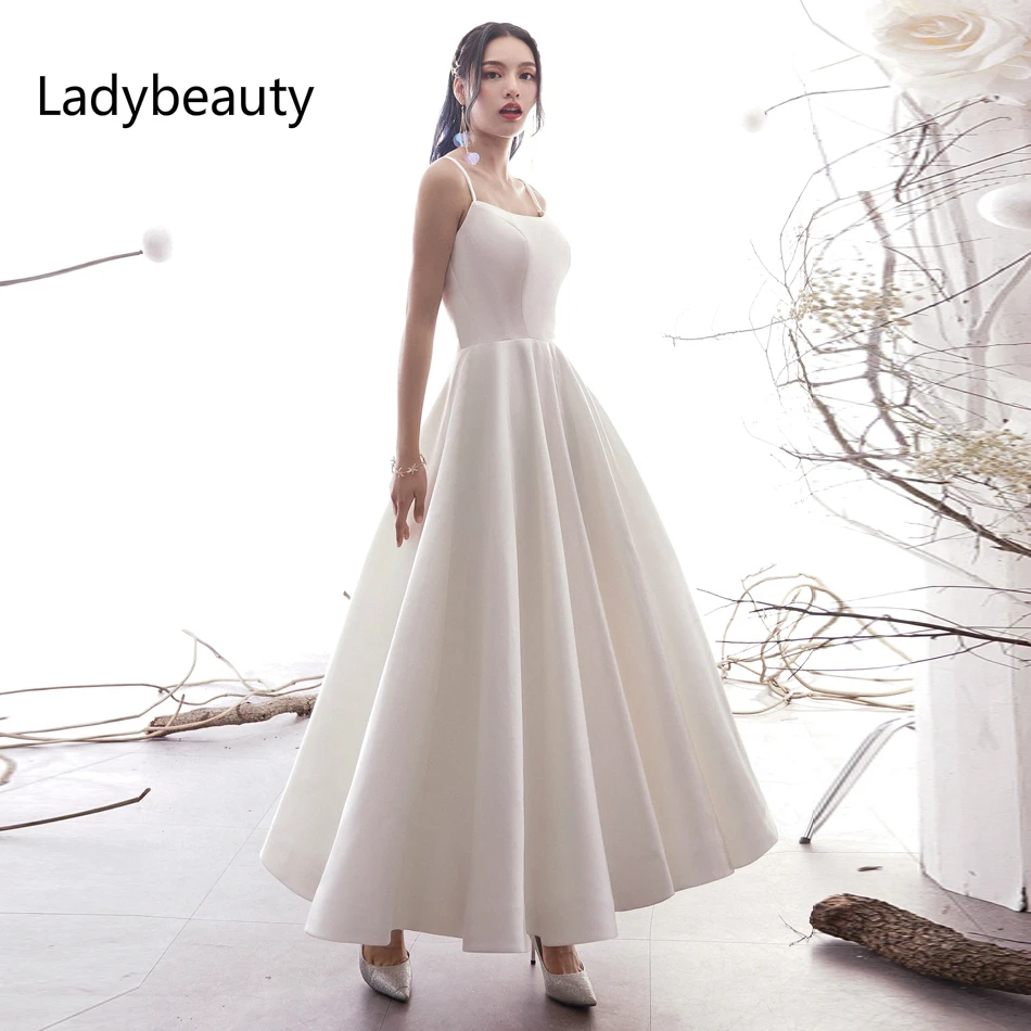 Simple A Line Wedding Dresses Satin Off The Shoulder Bridal Gowns | Свадьбы и торжества