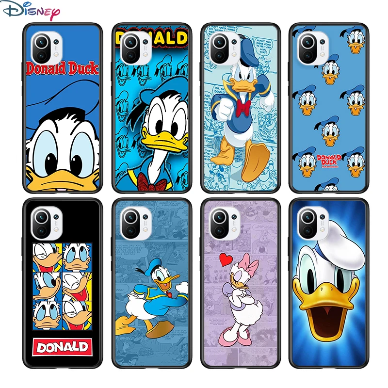 

Donald Duck for Xiaomi Mi 11 10T Note 10 Ultra 5G 9 9T SE 8 A3 A2 A1 6X Pro Play F1 Lite 5G Black Phone Case