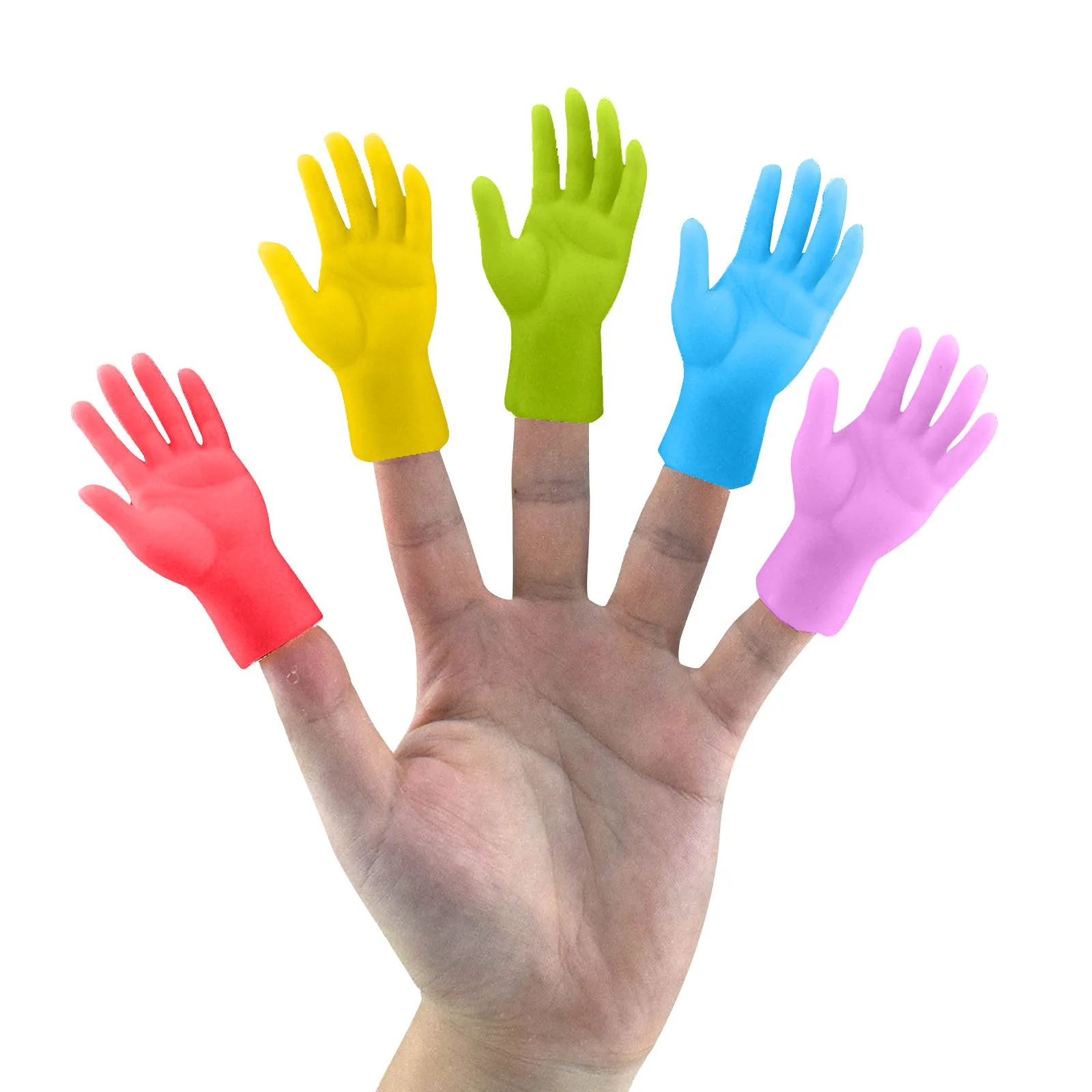 10 шт. Мультяшные забавные пальцы цветные ладони для вечеринок и игр веселые