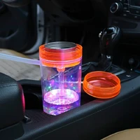 acrylic hookah cup set portable shisha with led light for car travel contain coal clip bowl hose nargile sheesha accessories