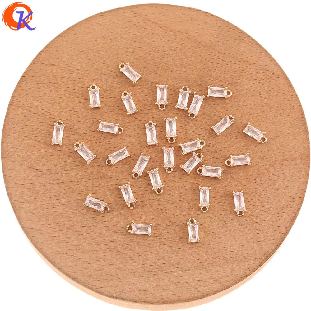 

Cordial Design 100Pcs 4*9MM Jewelry Accessories/Hand Made/Crystal Charms/Earrings Connectors/Pendant/DIY Making/Earring Findings