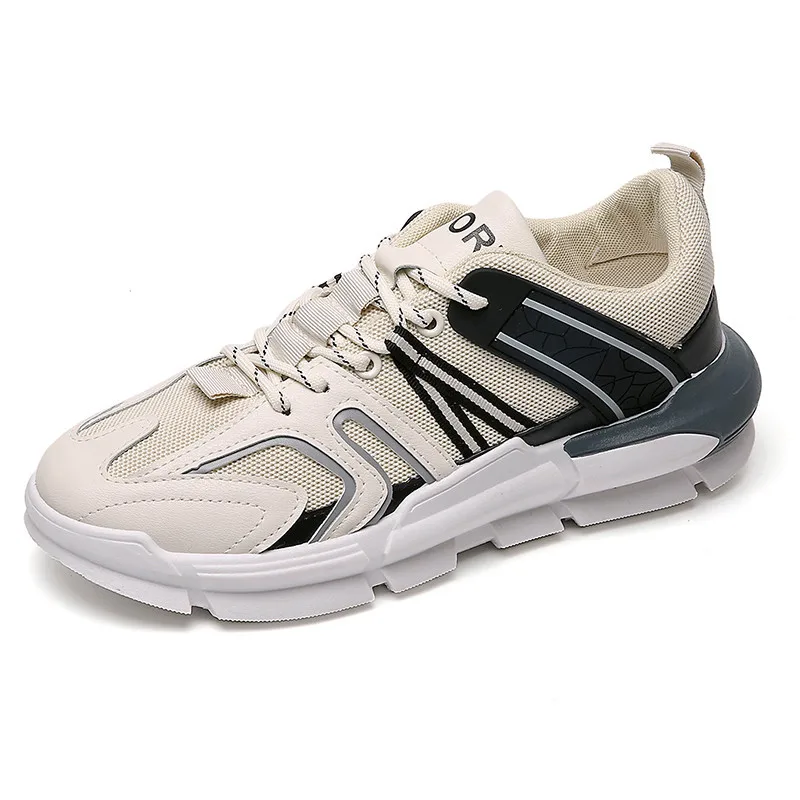 

Spring New Men's Shoes Mesh Breathable Korean Shoes Increased Thick-soled Casual Trendy Shoes Lace-up Sneakers Sports Outdoor