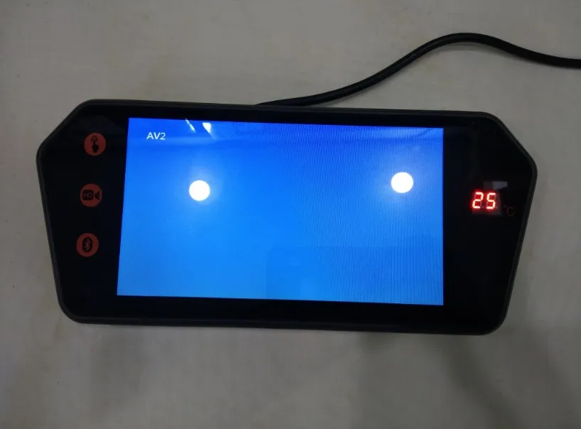7 дюймов зеркало заднего вида автомобиля монитор MP5 с bluetooth Сенсорный экран USB TF карта температуры чувствительный дисплей Новое