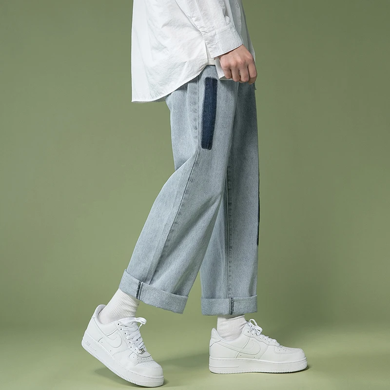 

SingleRoad Mens Jeans Men Fashion 2021 Denim Pants Straight Baggy Japanese Streetwear Korean Style Trousers Black Jeans For Men
