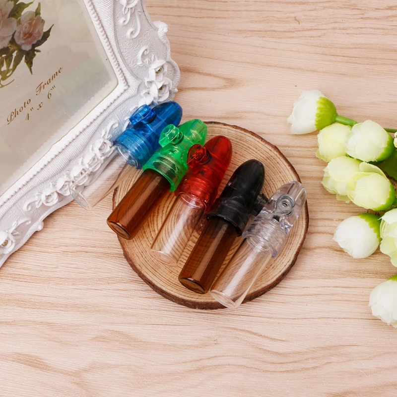 

1pc Portable Snuff Top Bullet Dispenser Snorter Rocket Snuffer Acrylic Glass New