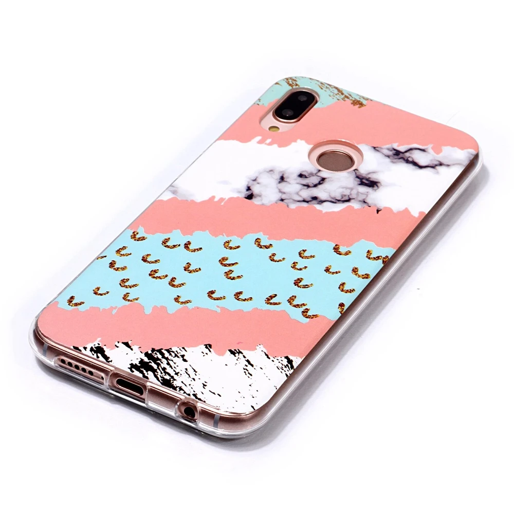 Huawei P20 Lite чехол Модный мраморный для телефона huawei P30 Funda Силиконовый ТПУ задний