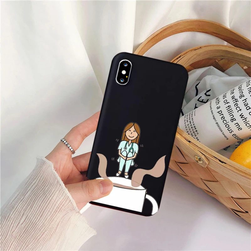 GYKZ мультфильм медицина доктор медсестра телефонные чехлы для iphone 11 Pro XS MAX XR X 7 6 6s 8