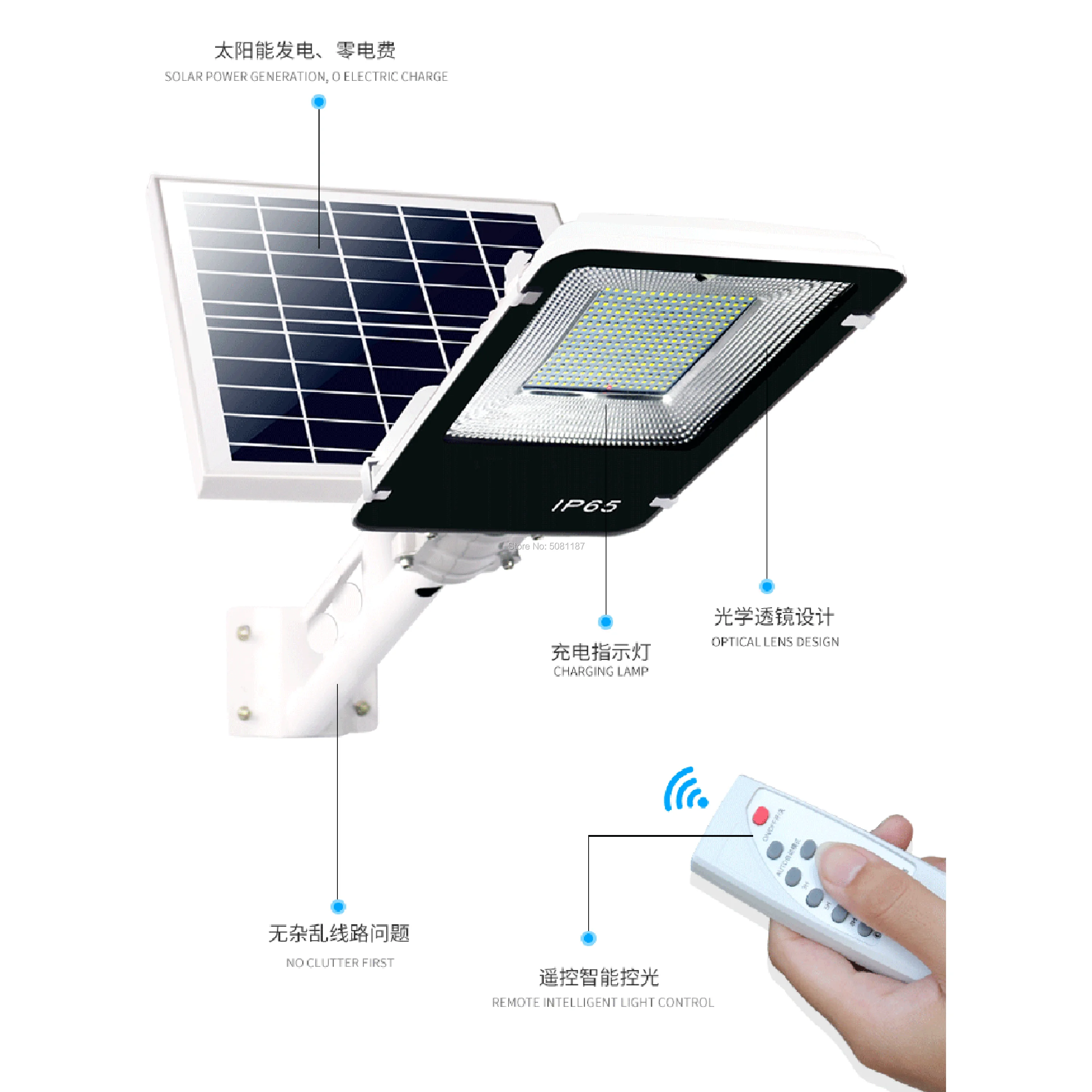 Светодиодный уличный фонарь на солнечной батарее настенная лампа с