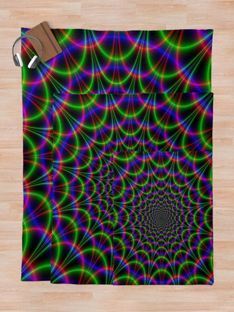 Psychedelic веб-одеяло мягкое шерпа одеяло простыня одиночное колено офисное для