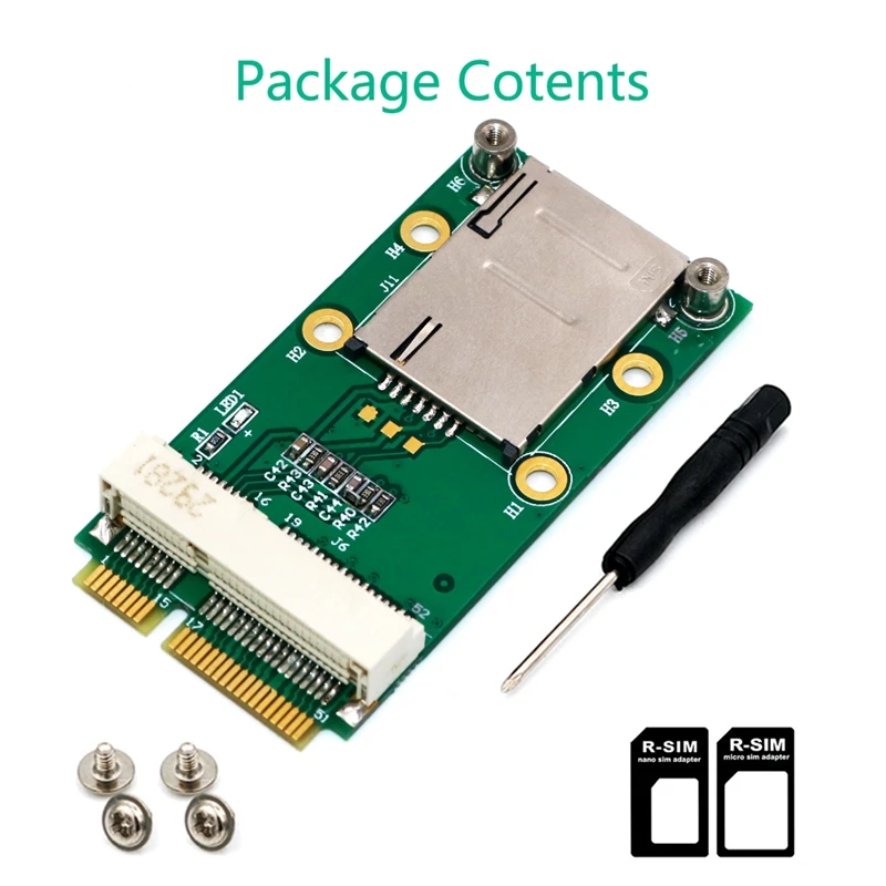 Новый мини-адаптер PCI Express для модуля 3G 4G со слотом USIM Mini E MINI PCI-E Riser Card Поддержка 3G/4G