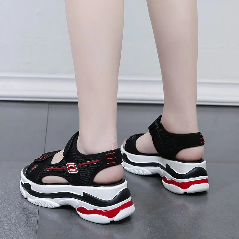 

Sandals Woman Wedges Platform Sandal Summer Fashion Thick Bottom Sport High Heels Ladies Shoes Outdoor Beach Sandalias Femme