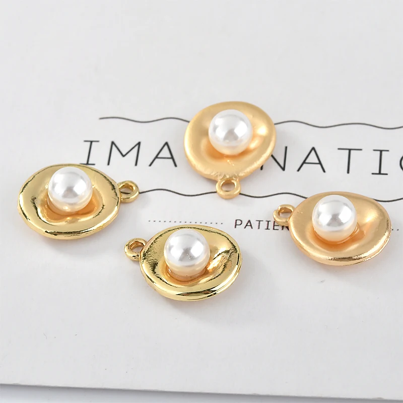 Европейские и американские ретро круглые жемчужные серьги с цветком из сплава