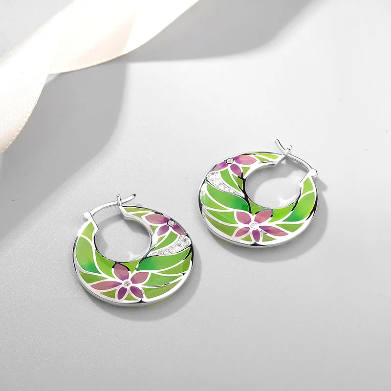 Серьги-подвески из серебра 925 пробы в пасторальном стиле | Украшения и аксессуары