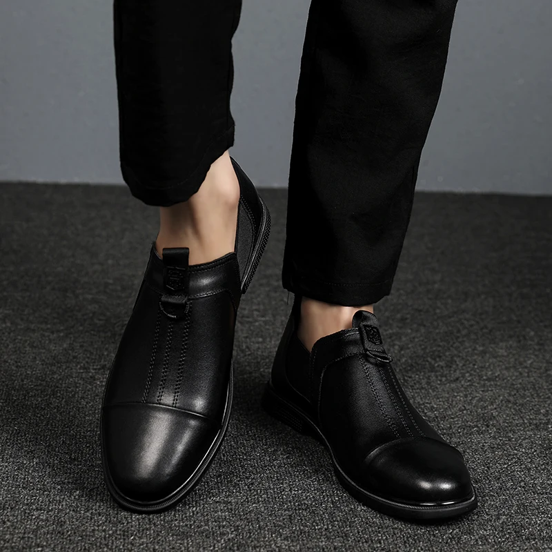 Beli Baru Pria Sepatu Pria Sepatu Kulit Asli Sepatu Sneakers Fashion Pria Berjalan Sepatu Kasual Kantor Semata Kaki Formal Sepatu