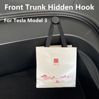 2pcs model3 front trunk storage hidden hook for tesla model 3 2021 car exterior functional styling modification car accessories