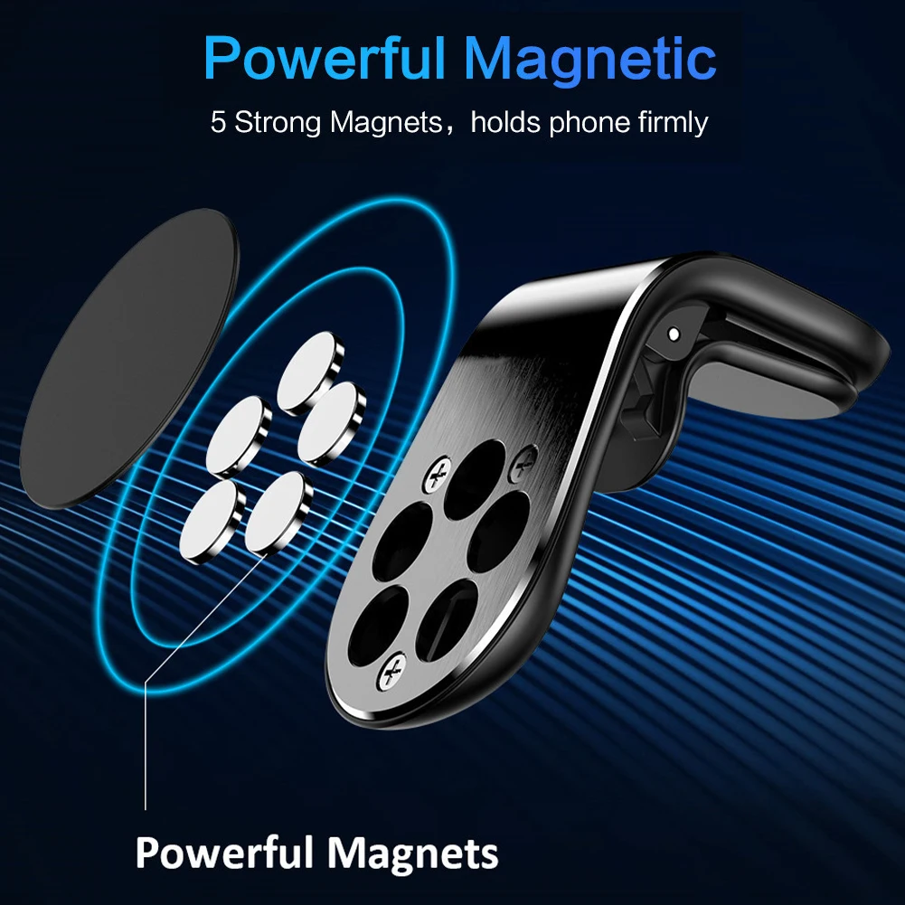 

Car GPS Magnetic Phone Holder Universal Clip-on Air Vent Car Phone Holder Bracket for iPhone Samsung Xiaomi