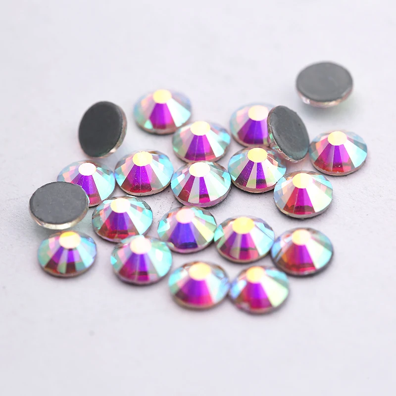 RESEN Glass Hot fix Rhinestones Iron On Crystal AB For Clothes SS3-SS40 back Hot-fix Flatback | Дом и сад