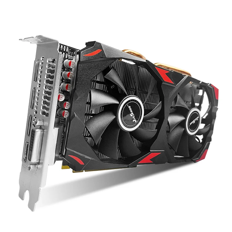 Новый Jieshuo AMD Radeon Rx580 8 Гб Gpu 256Bit GDDR5 Двойной вентилятор охлаждения компьютер для