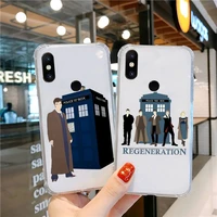 time machine doctor who tardis phone case transparent for xiaomi cc max mix note 3 2 6 8 5 10 11 9 10 play x s se lite pro