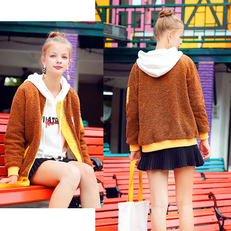 Новинка 2019 зимняя женская коллекция куртка из искусственного меха Женское