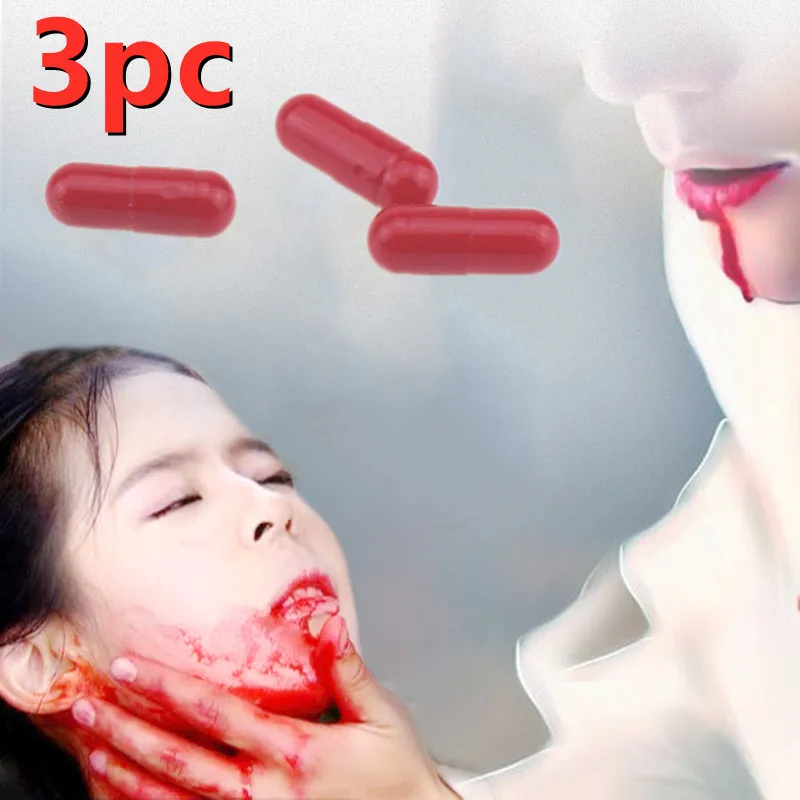 Искусственные бриллиантовые таблетки для вечерние красные страшные реквизиты