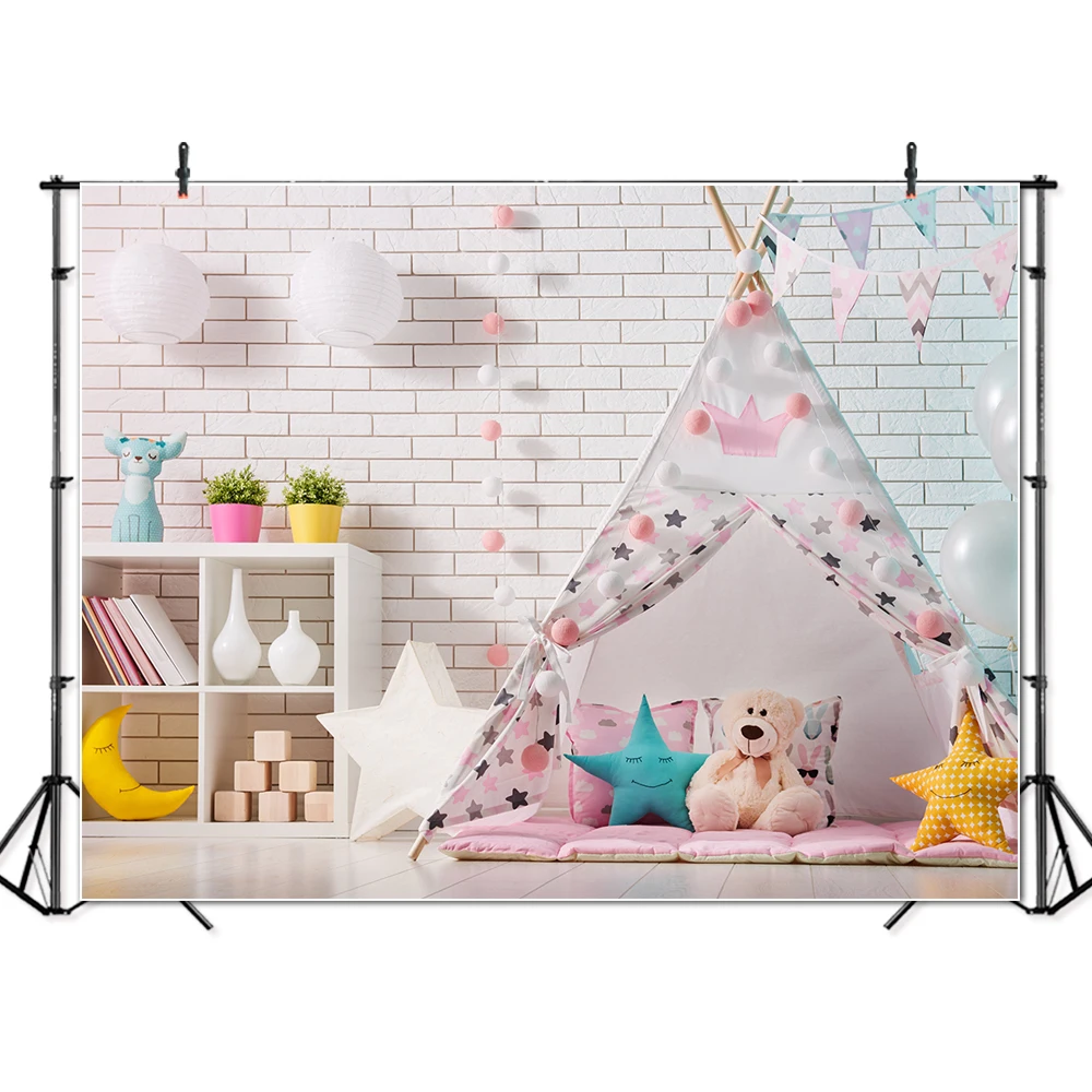 Тонкий Виниловый фон с днем рождения палатка для детской комнаты вечерние баннер