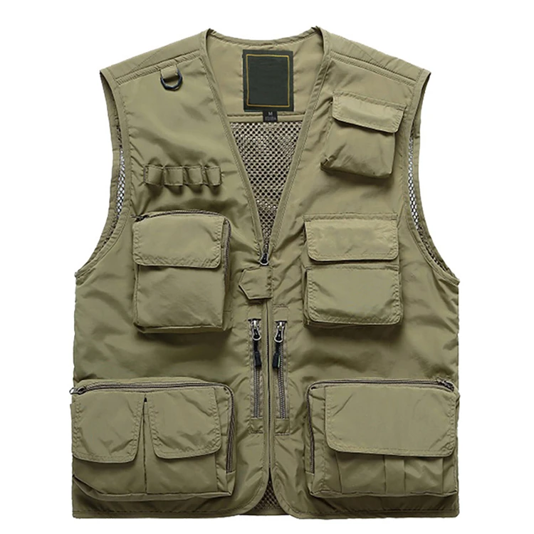Khaki Mountainskin, мужские походные жилеты, для улицы, много карманов, разгрузка, сухая, тонкая сетка, военные, карго, мужские пальто, жилет для мужчин, VA707 - Цвет: Khaki